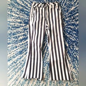 Vintage Lee Crop Flare Striped Jeans Size 27
